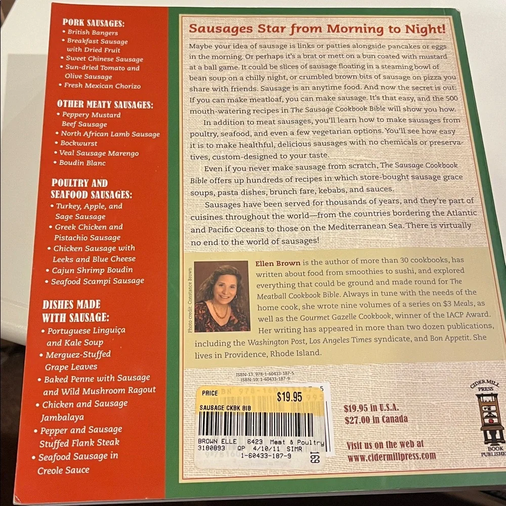 The Sausage Cookbook Bible by Ellen Brown